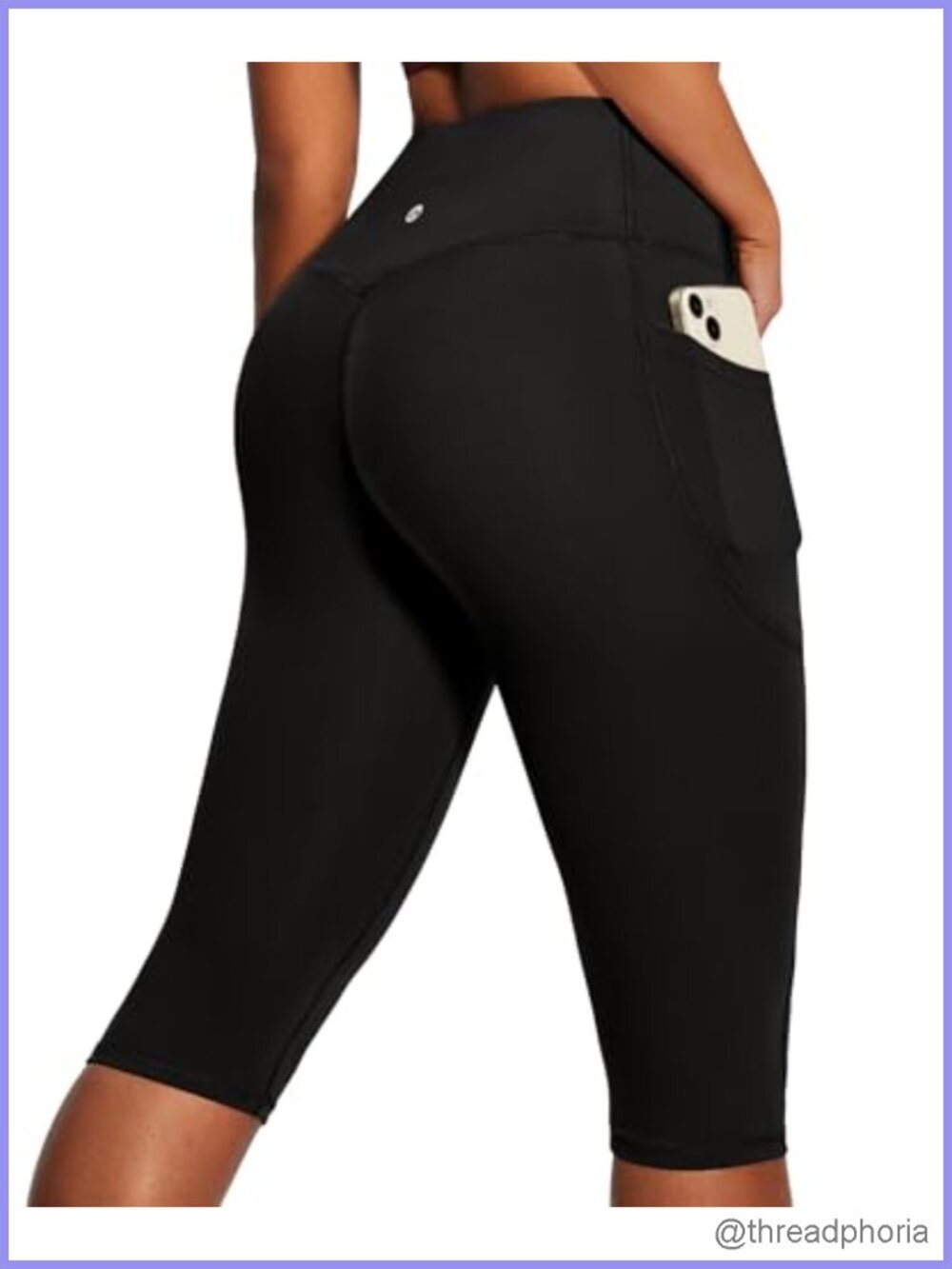 Capri Leggings with Pockets Tummy Control Yoga Pants High Rise